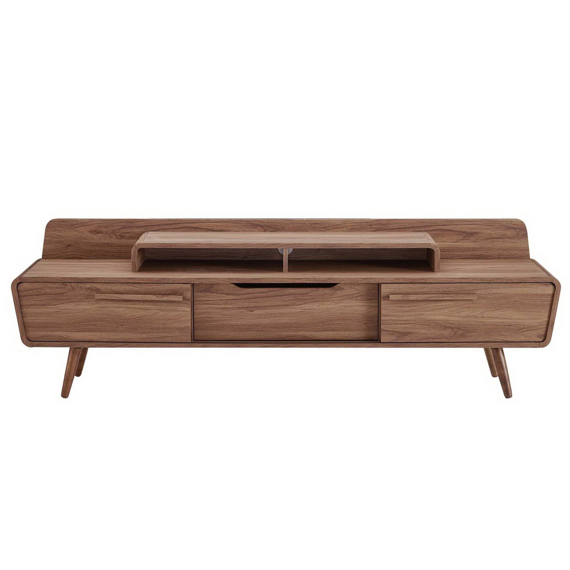 Alt View 4. Modway - Omnistand 2 Piece Entertainment Center by Modway - Walnut Gray.