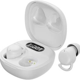RISOKEYS - Bluetooth Sleep Headphones, 40H Battery, Lightweight Mini Bluetooth Earbuds for Sleeping & Travel, White