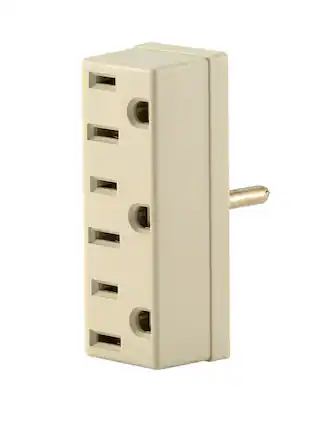 Front. Leviton - Leviton Grounded 3 outlets Outlet Adapter 1 pk.