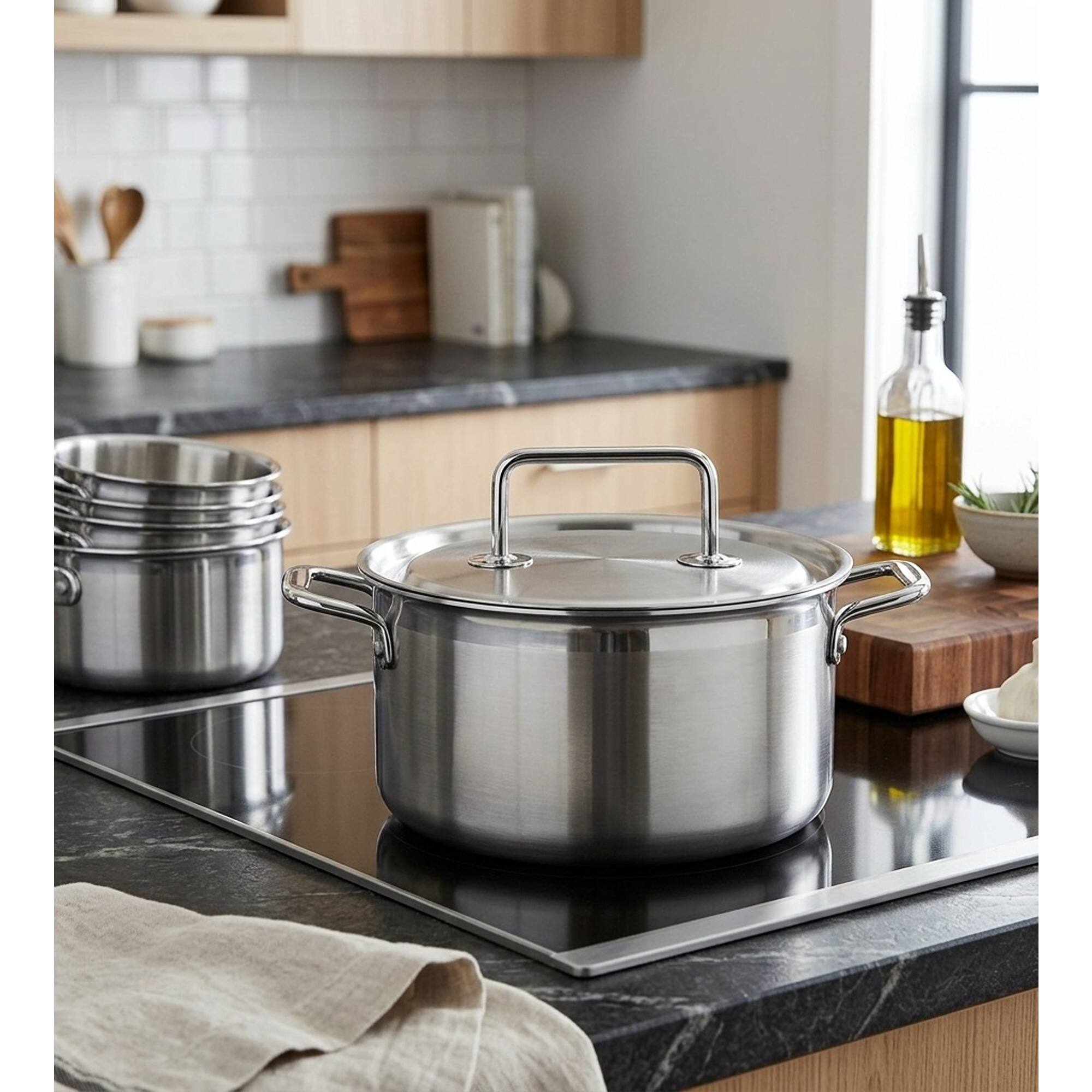 Alt View 2. ZWILLING - ZWILLING Commercial 7-inch Stainless Steel Lid - Stainless Steel.
