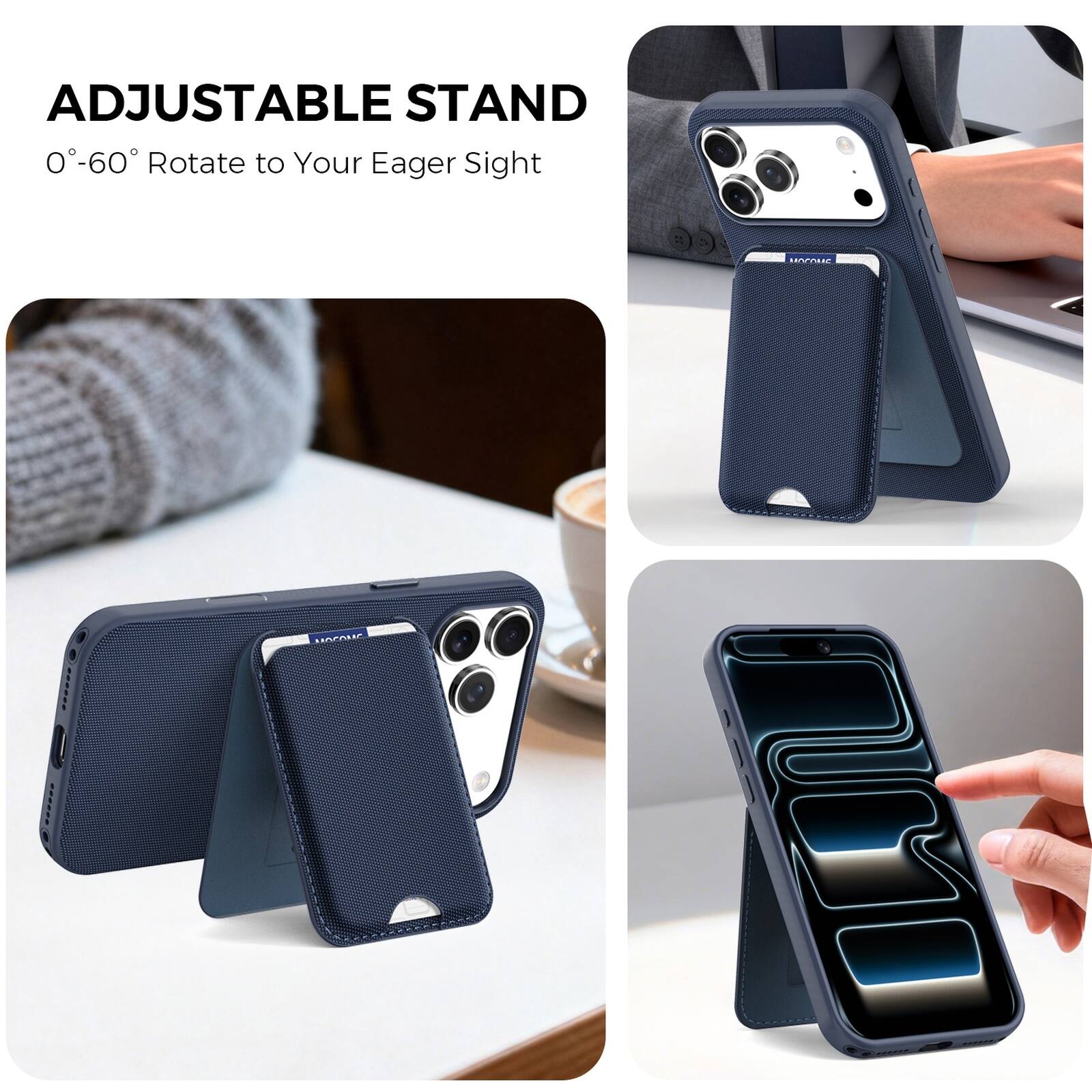 ADJUSTABLE STAND  
0°-60° Rotate to Your Eager Sight