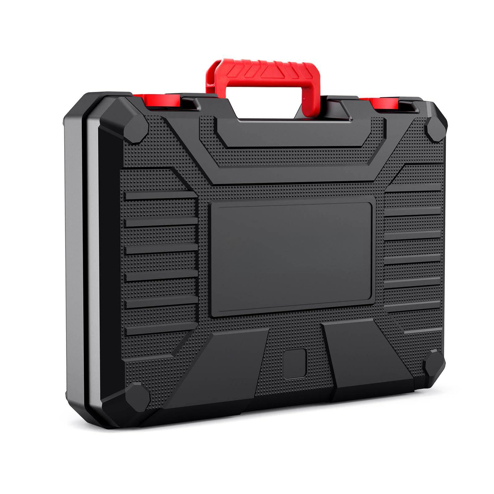 Alt View 7. JETRANSPORT - 148-piece Home Drill Set With 12v Red Cordless Hand Tools Tool Box Ideal For Men Women And Diy - 12v Drill (Green).