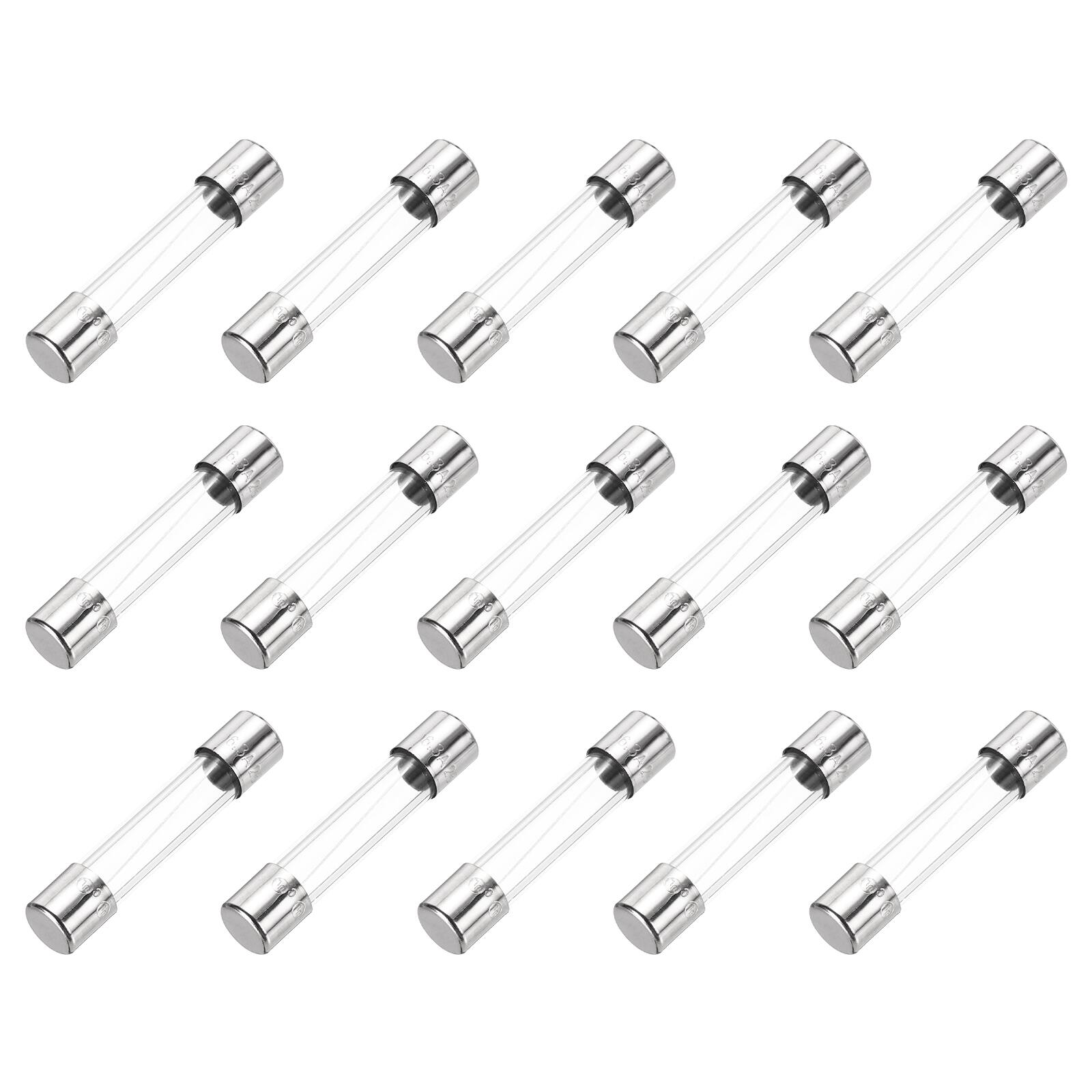 Front. Unique Bargains - 6.3A 250V 6x30mm Time Delay Glass Fuse UL Listed Slow Blow Fuse for Home Appliances 15pcs.