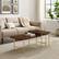 Alt View 12. Walker Edison - Contemporary Metal and Wood Nesting Coffee Table - Dark Walnut.