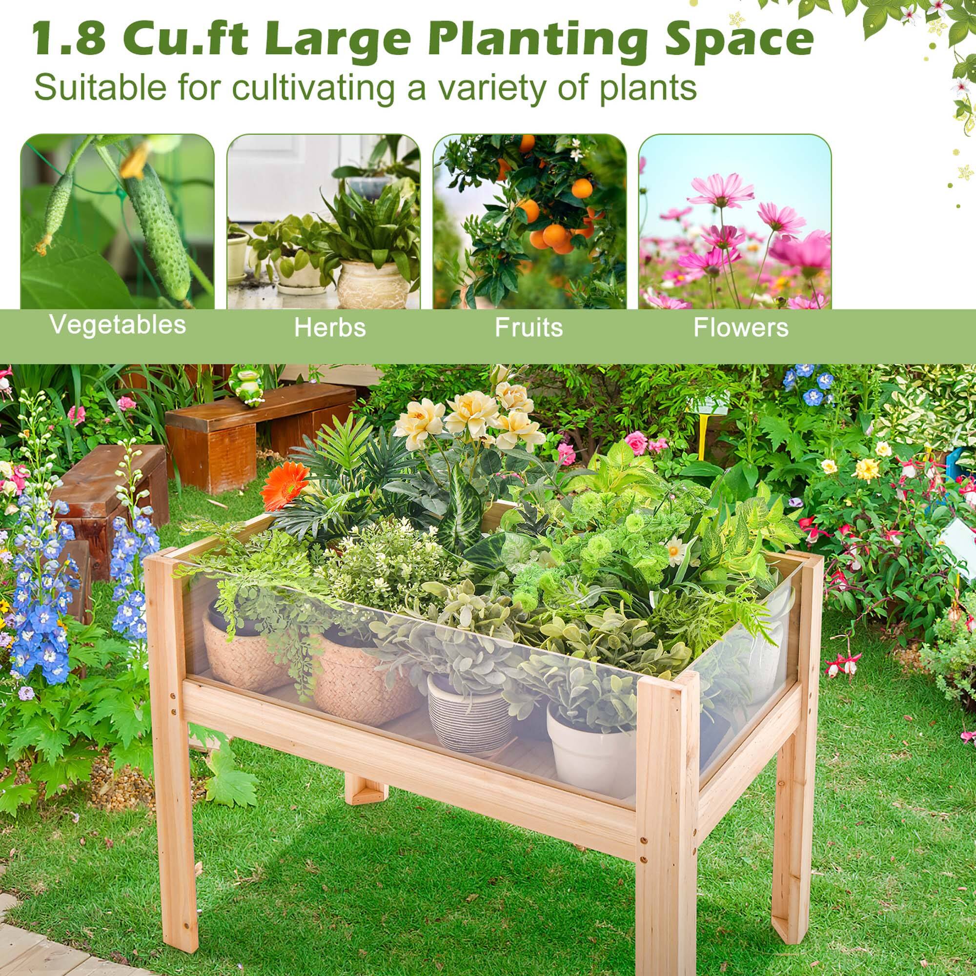 1.8 Cu.ft Large Planting Space  
Suitable for cultivating a variety of plants  

Vegetables  
Herbs  
Fruits  
Flowers