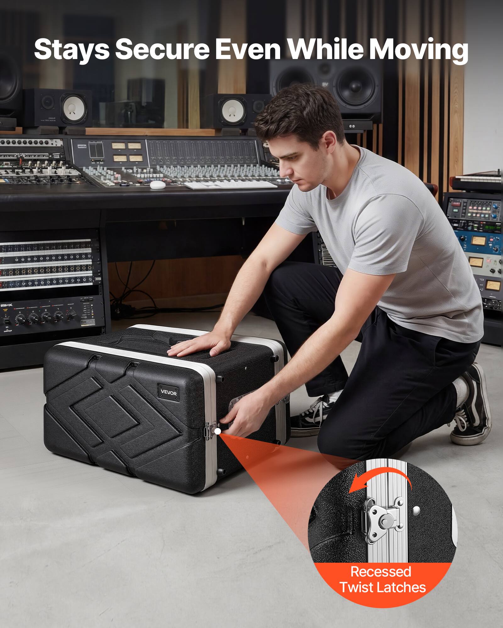 Stays Secure Even While Moving

- VEVOR Recessed Twist Latches