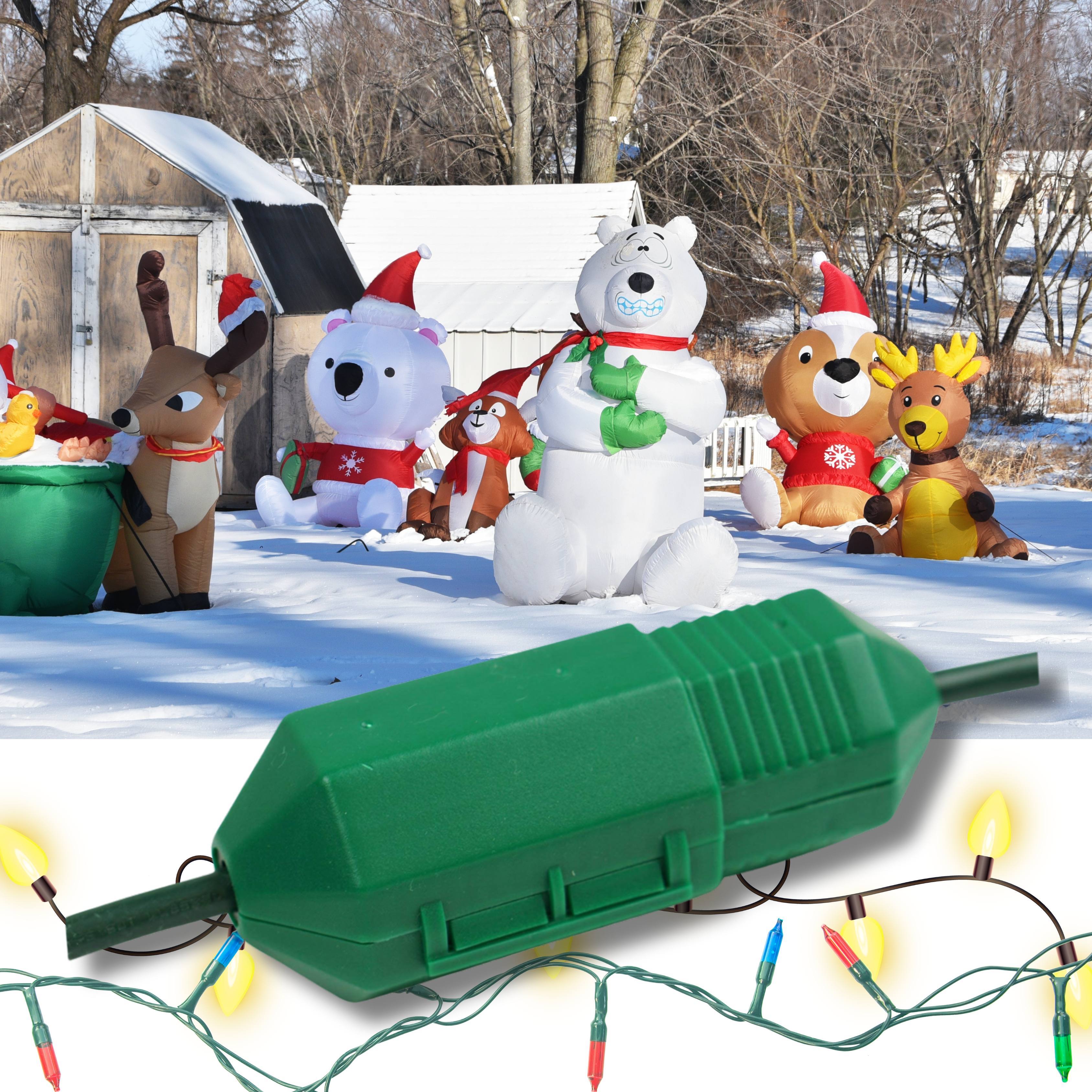 Alt View 5. CordSafe - CordSafe Plus Extension Cord Safety Cover, Water Resistant Plug Protector, Made in the USA, Green, 4-Pack - Green.