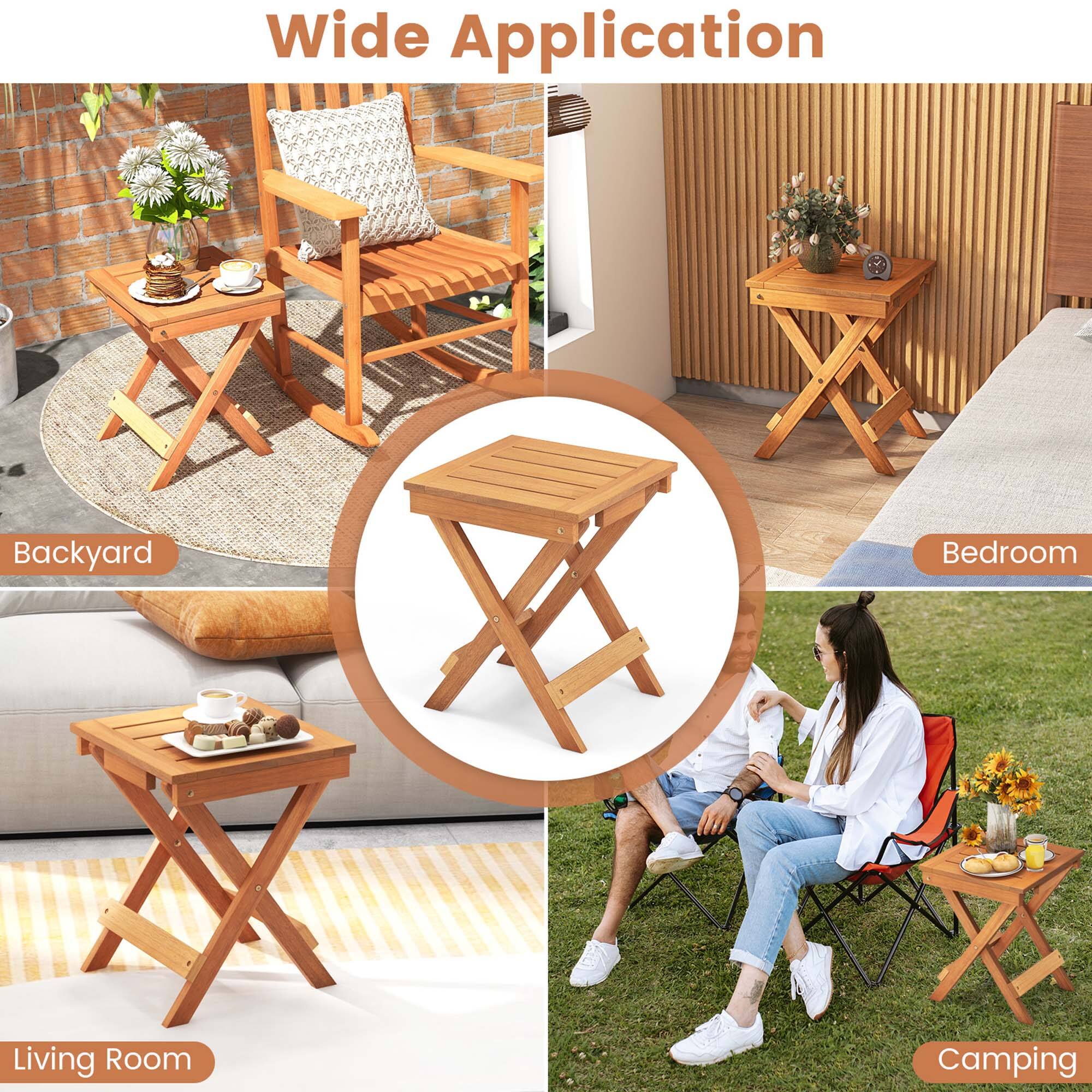 Wide Application:
* Backyard:
+ Table with chairs
+ Table with flowers
* Bedroom:
+ Table with chairs
+ Table with flowers
* Living Room:
+ Table with chairs
+ Table with flowers
* Camping:
+ Table with chairs
+ Table with flowers