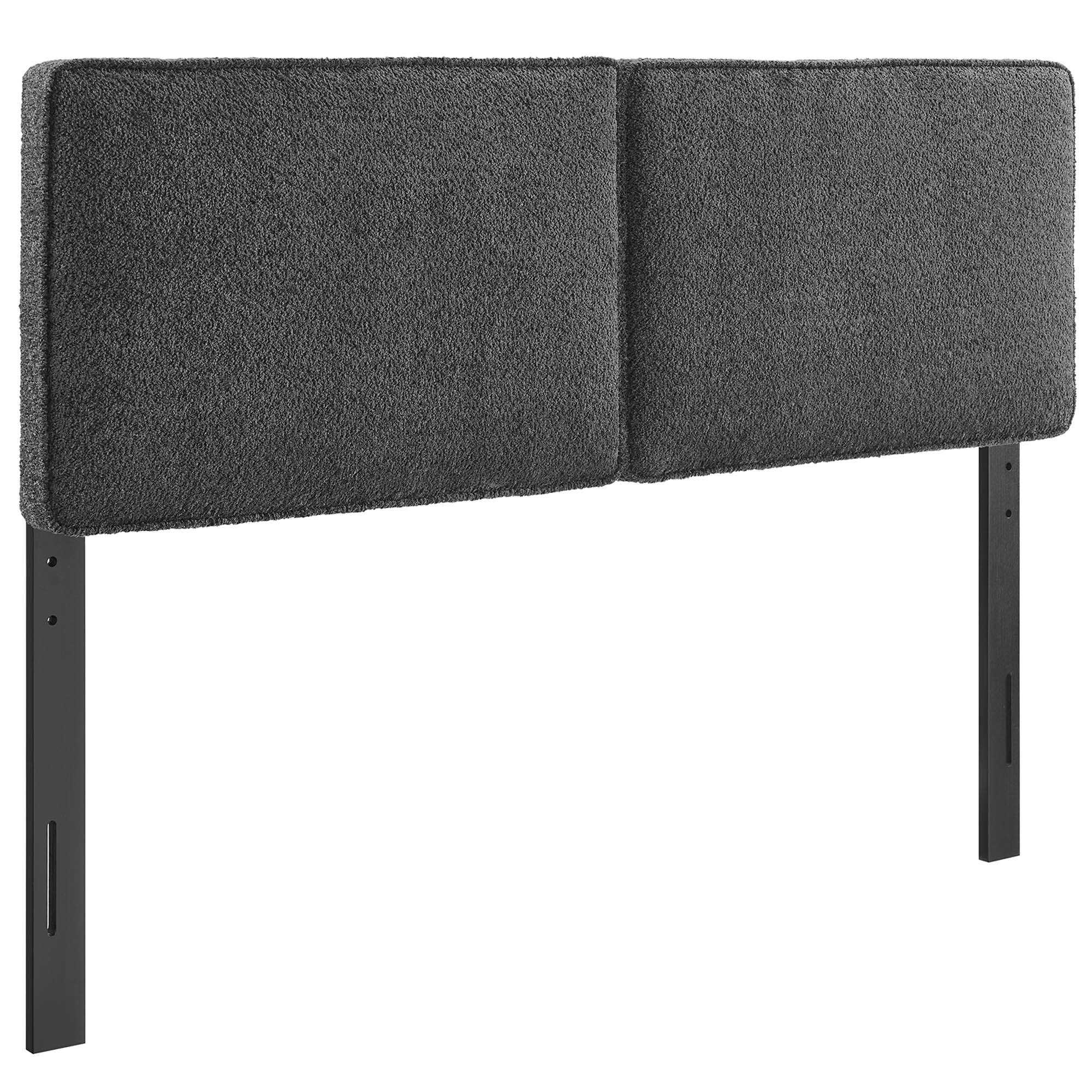 Lindee Boucle Fabric Queen Headboard by Modway - Gray
