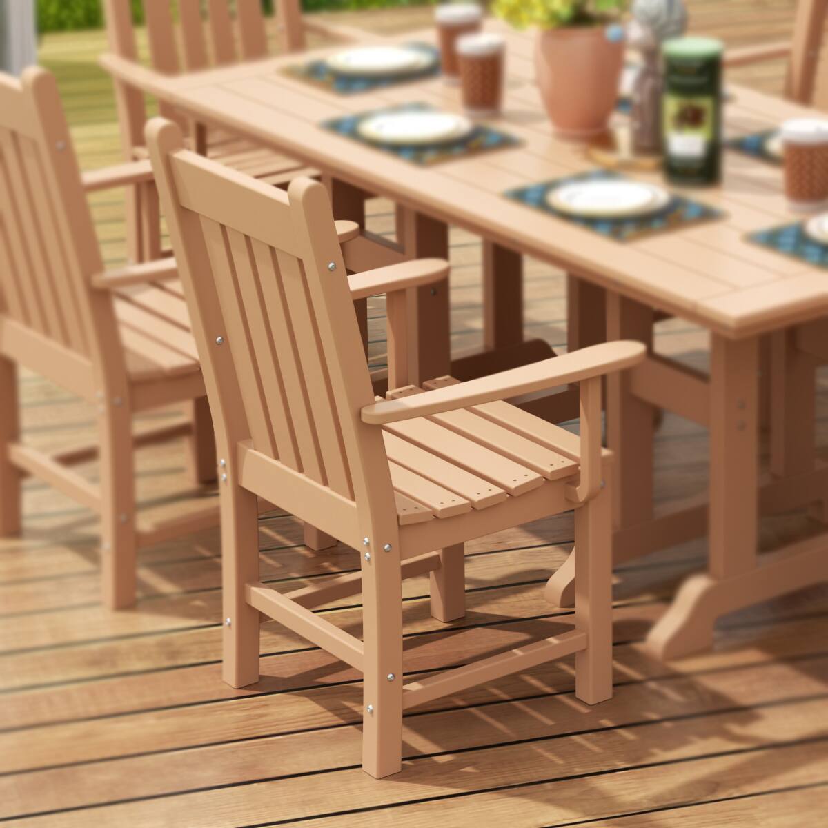 Angle. WestinTrends - WestinTrends Malibu Outdoor Patio Dining Armchair - Teak.