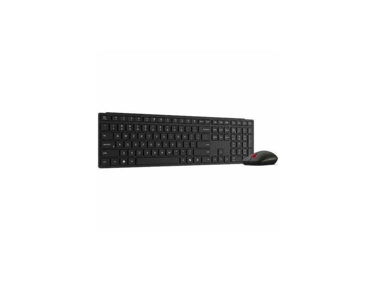 Alt View 6. Lenovo - Lenovo Wireless Multi-Mode Pro Combo Keyboard and Mouse 6000 US English - USB Type A Wireless Bluetooth/RF 2.40 GHz - Black.