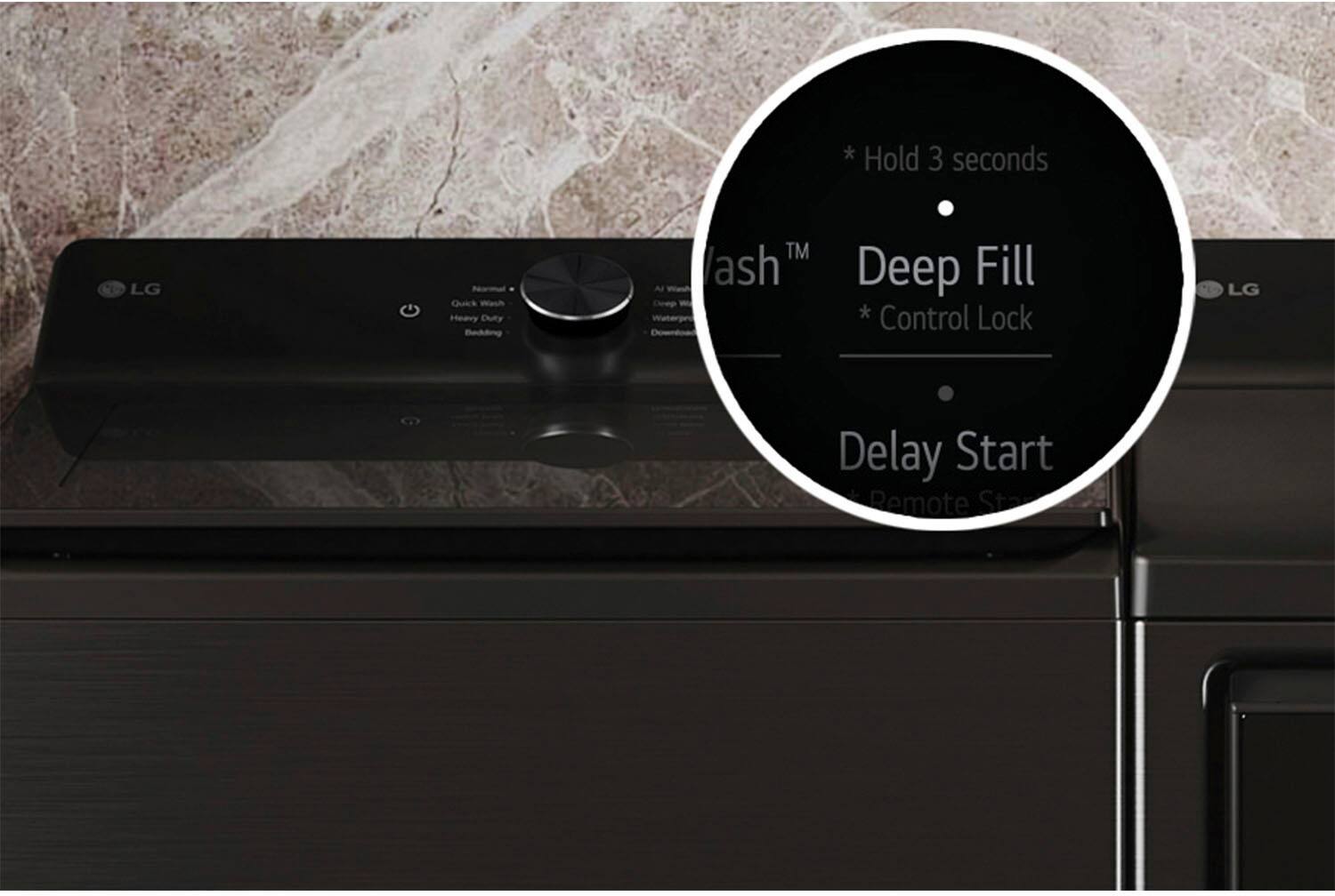 * Hold 3 seconds LG Quick Wash Heavy Duty Bedulang TM lash Deep Fill * Control Lock LG Delay Start Remote Start