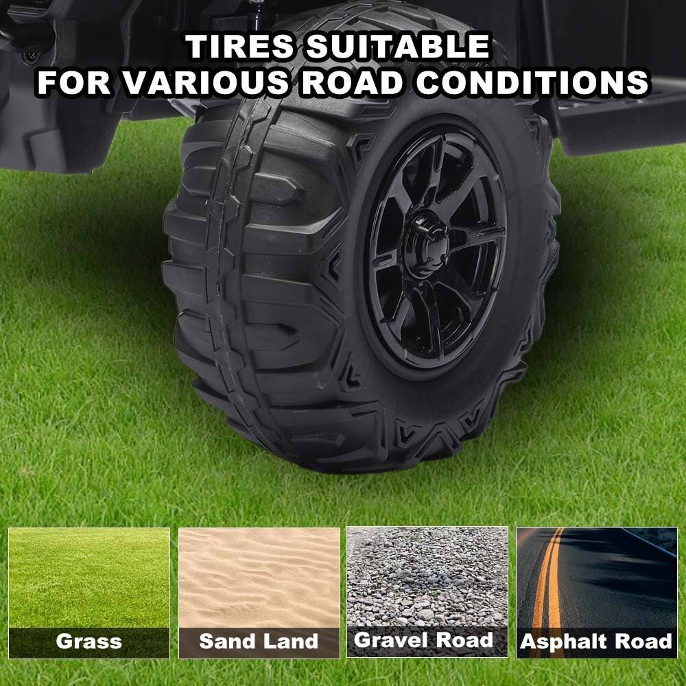 TIRES SUITABLE FOR VARIOUS ROAD CONDITIONS

Grass  
Sand Land  
Gravel Road  
Asphalt Road
