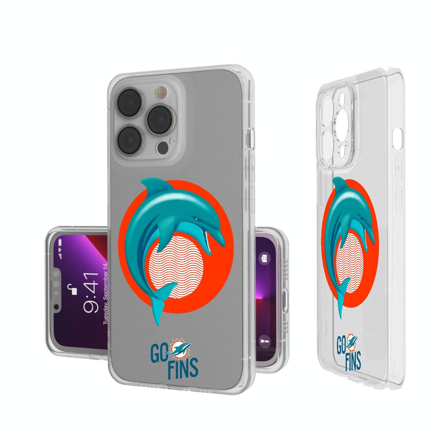 Keyscaper - NFL - Miami Dolphins iPhone Clear Case - 16 - Multicolor price history on PriceWatchPro