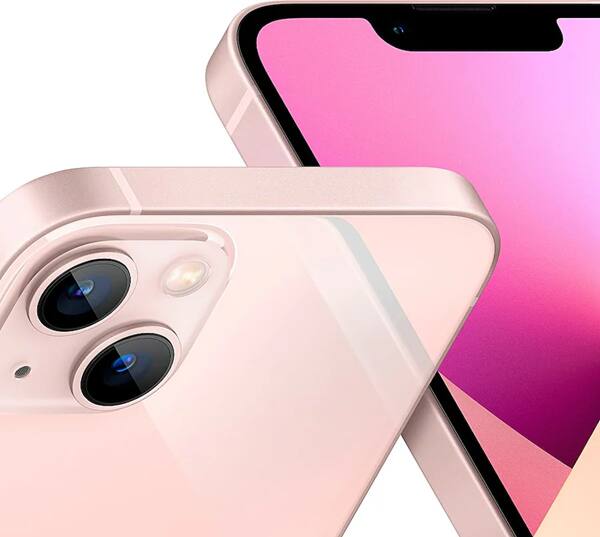Left. Apple - iPhone 13 mini  5G 256GB (Unlocked) - Pink.