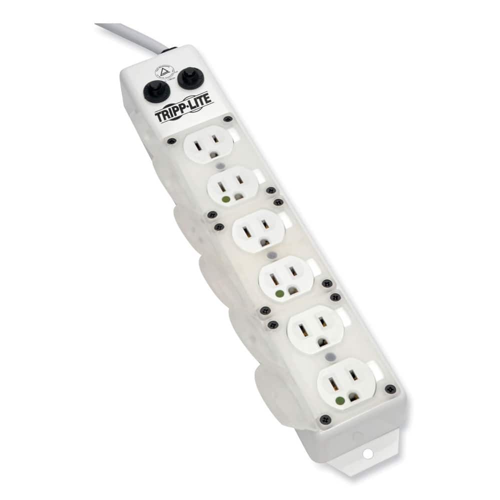 Tripp Lite - PS-615-HG-OEM 6 Outlets 15 ft. Cord Medical-Grade Power Strip for Patient-Care Vicinity - White