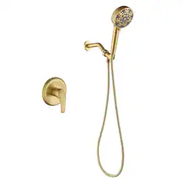 Boyel Living - Shower Set with cUPC Pressure Balance Valve and 7 Function Filter Handheld Shower - Brushed Gold