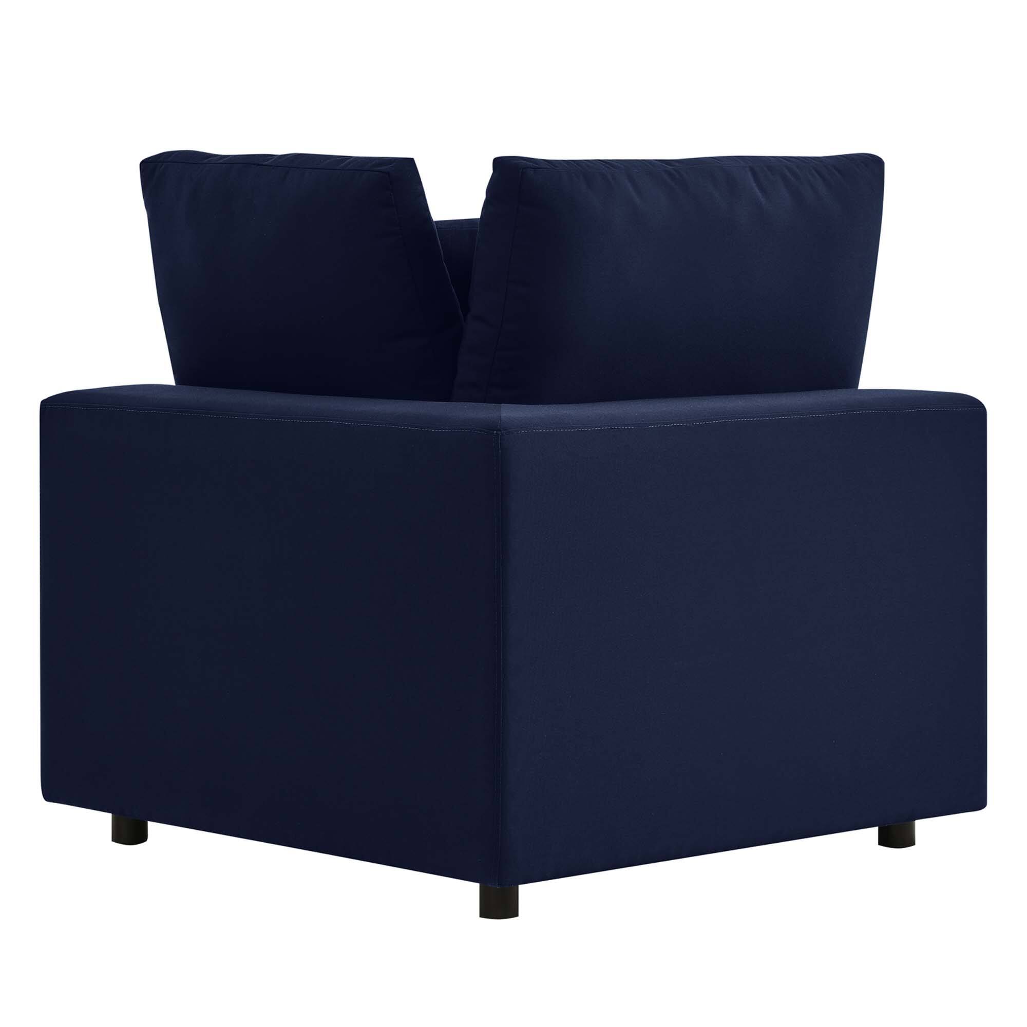 Alt View 2. Modway - Commix Sunbrella® Outdoor Patio Corner Chair by Modway - Navy.