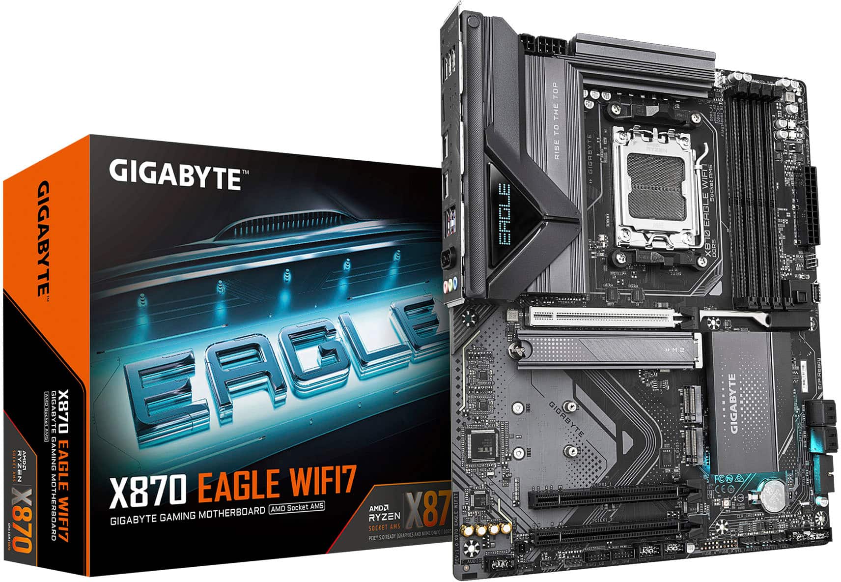 Gigabyte Eagle X870 Eagle WiFi 7 Motherboard, AMD Socket AM4, with Radeon Graphics, Ready for Ryzen 3rd Gen Processors.