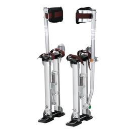 VEVOR - Drywall Stilts, 18''-30'' Adjustable Aluminum Tool Stilts with Protective Knee Pads, Durable and Non-slip Work Stilts - Silver