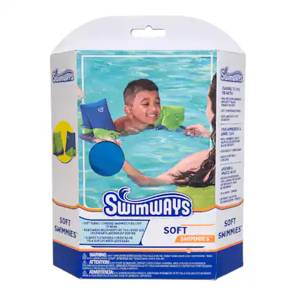 SUMWAYS
LEARNING TO LOVE THE WATER
SOFT SWIMMIES
SOFT FABRIC-COVERED SHIMMIES KIDS LOVE
BRASSARDS RECOUVERTS DE TISSU DOUX QUE LES ENFANTS ADORENT
SUAVES FLOTADORES CUBIERTAS DE TELA QUE LOS NIÑOS ADORARÁN
WARNING: CHOKING HAZARD - SMALL PARTS. NOT FOR CHILDREN UNDER 3 YEARS.
ATTENTION! RISQUE DE SOUFFOCATION - PETITS OBJETS. NE PAS LAISSER EN DEHORS DE LA VUE DES ADULTES.
ADVERTENCIA: RIESGO DE AHOGO - PEQUEÑOS OBJETOS. NO DEJAR FUERA DE LA VISTA DE LOS ADULTOS.