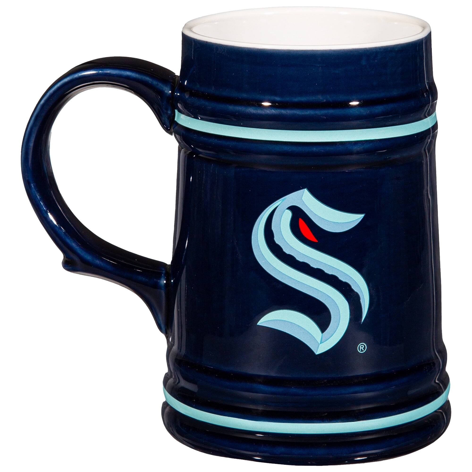 Alt View 1. Evergreen Enterprises - Seattle Kraken 24oz. Ceramic Stein Cup with Gift Box - Multicolor.
