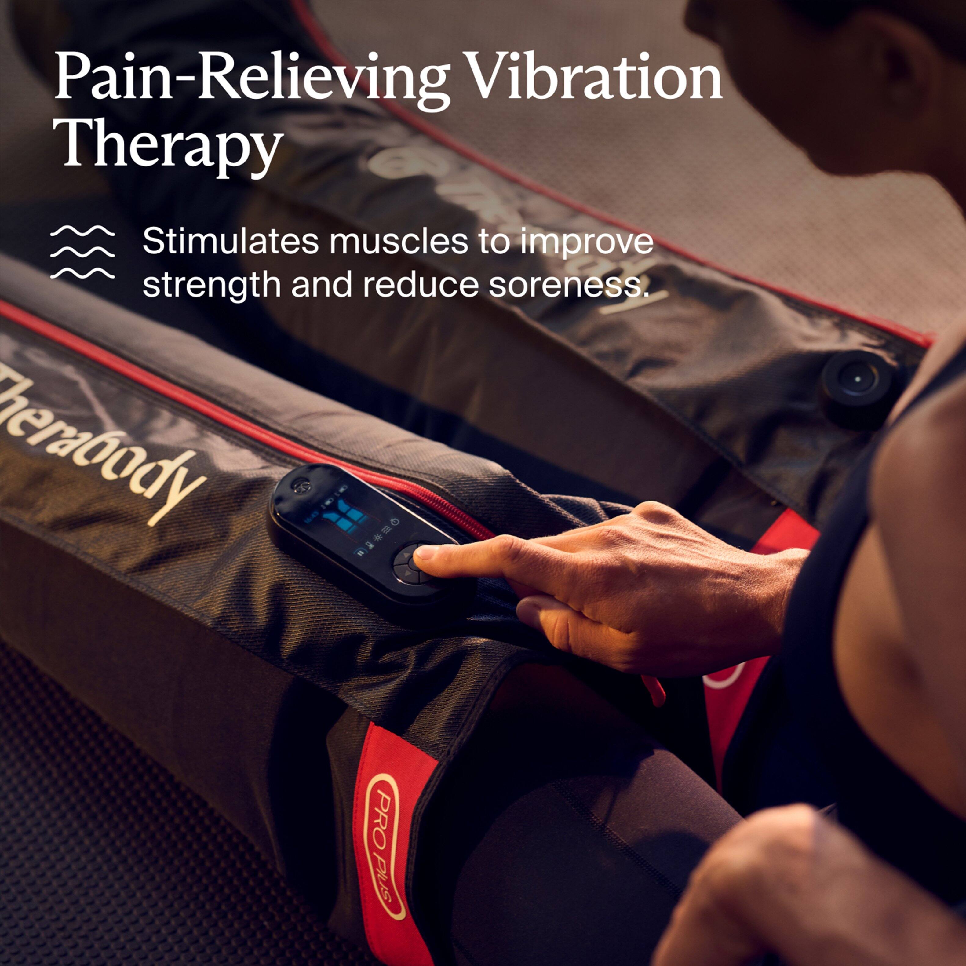 Alt View 16. Therabody - Therabody - JetBoots PRO Plus - Wireless Compression Boots With Vibration & Infrared LED Light - Regular - Black - Black.