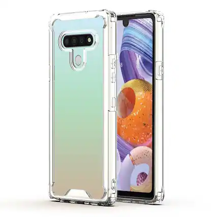 Front. Reiko - Lg Stylo 6 High Quality Tpu Bumper And Clarity Pc Case In Clear - Clear.
