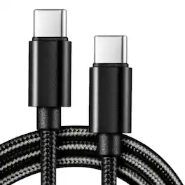 Kitcheniva - Fast Charging USB-C Cable For iPhone 16 15 Pro Max Samsung S24 6 Ft Black
