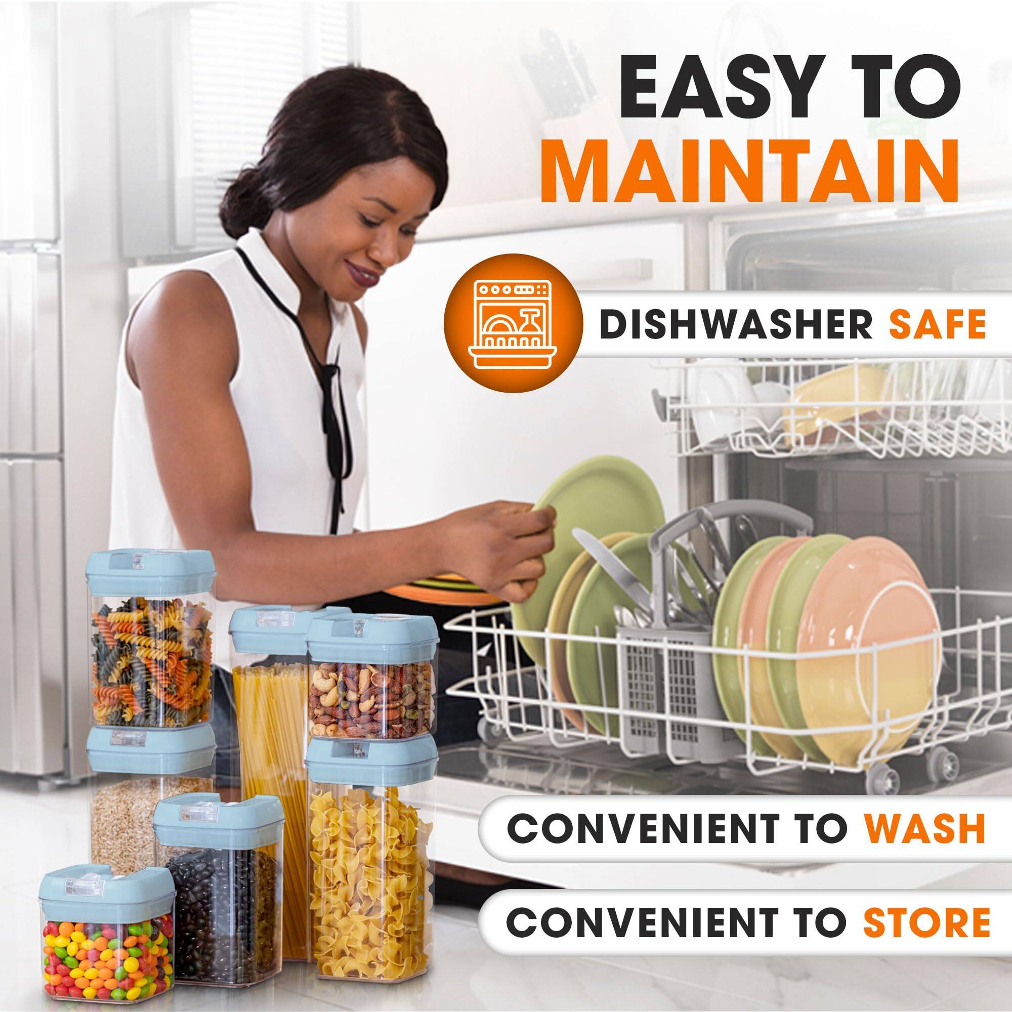 EASY TO MAINTAIN  
DISHWASHER SAFE  
CONVENIENT TO WASH  
CONVENIENT TO STORE
