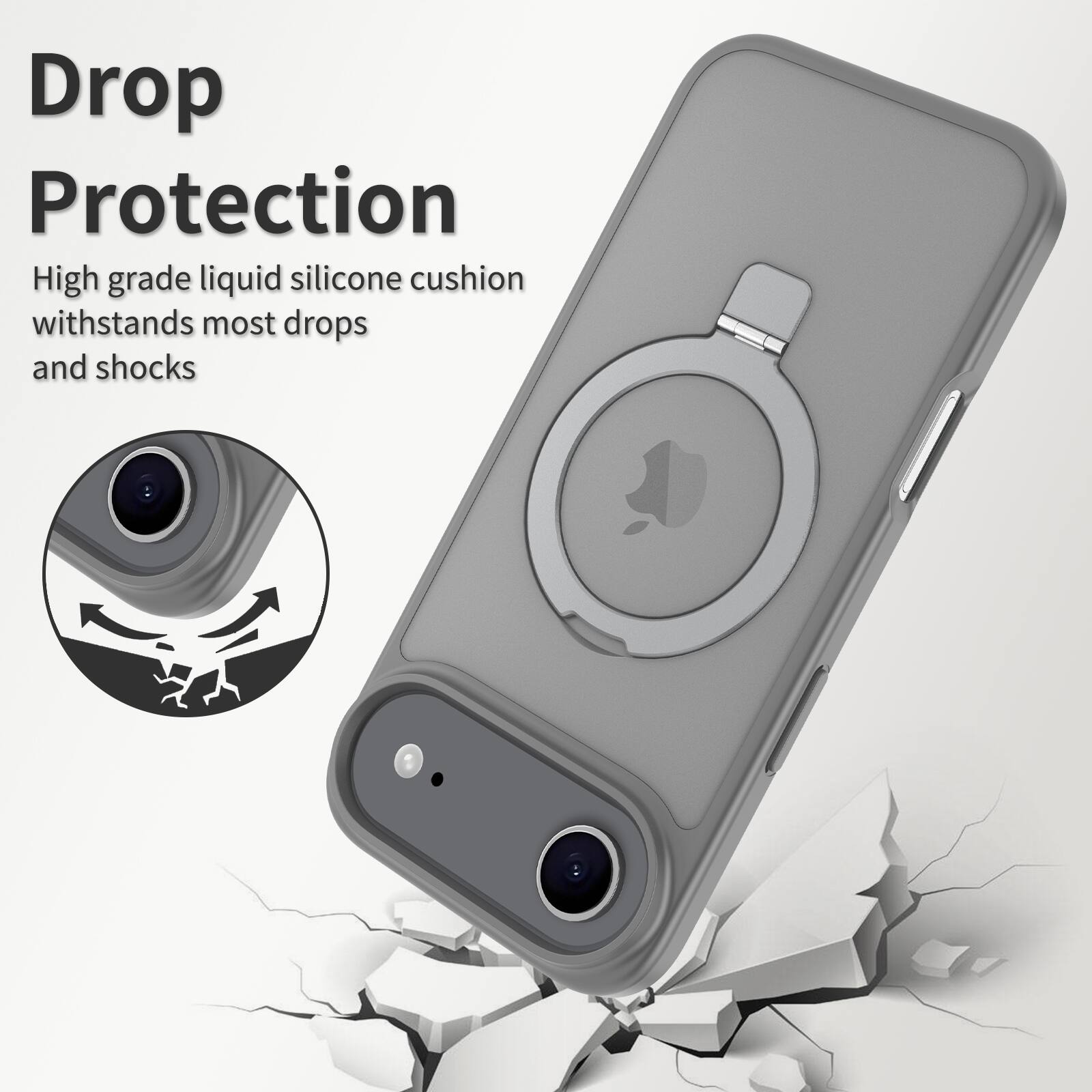 Drop Protection

High grade liquid silicone cushion withstands most drops and shocks