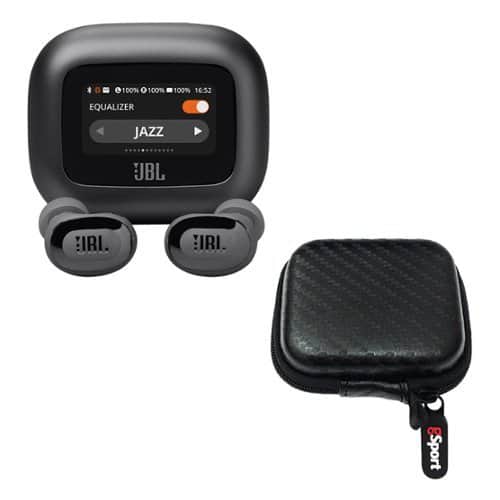 Bundle - JBL - Live Buds 3 True Wireless Noise Cancelling Earbud with gSport Case - Black