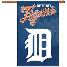 Party Animal - Detroit Tigers 44" x 28" Applique Team Flag - Multicolor