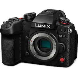 Panasonic - LUMIX GH6, Mirrorless Micro Four Thirds Camera Body (DC-GH6BODY) (International Model) - Black