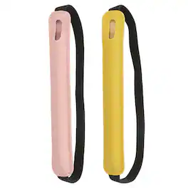 Unique Bargains - 2pcs Universal Stylus Holder for Tablet Retractable Elastic Pen Sleeve Pouch for Tablet Case Notebook - Yellow/Pink