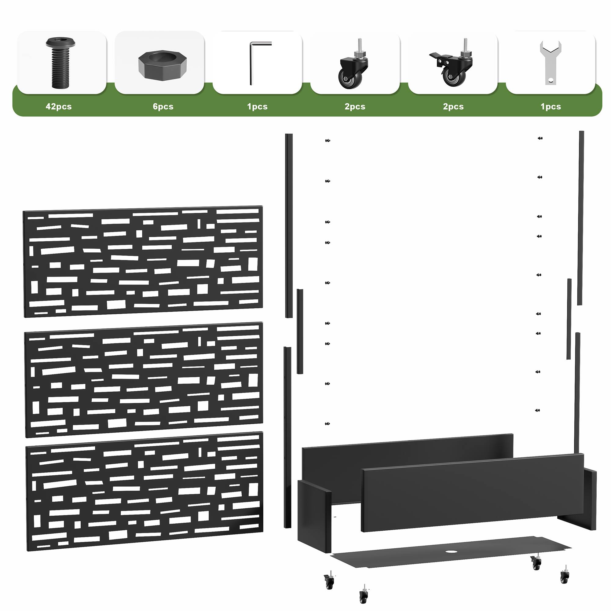 42pcs  
6pcs  
1pcs  
2pcs  
2pcs  
1pcs