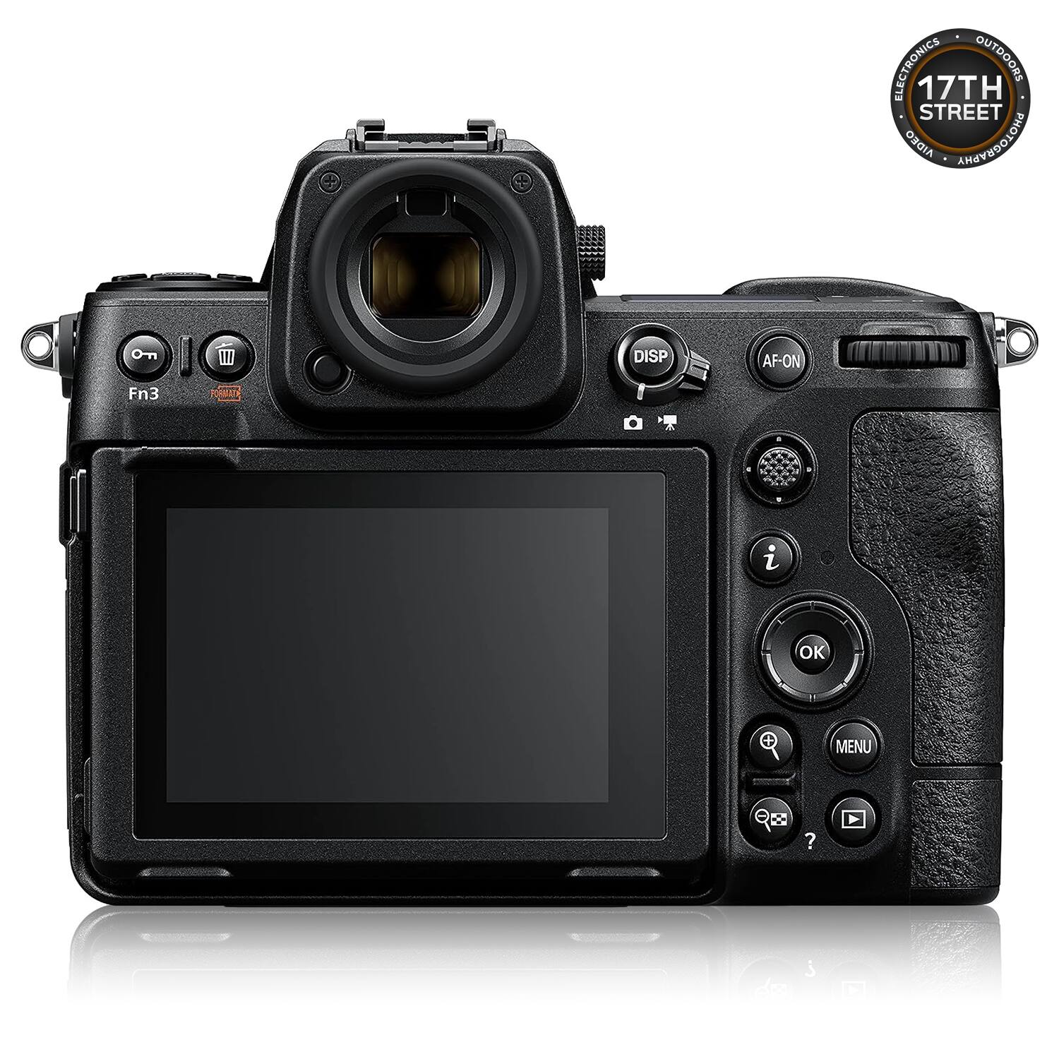 ELECTRONICS OUTDOORS 17TH STREET AIDEO ARAYEDOLONG DISP AF-ON Fn3 FORAT i OK MENU Q8 ?