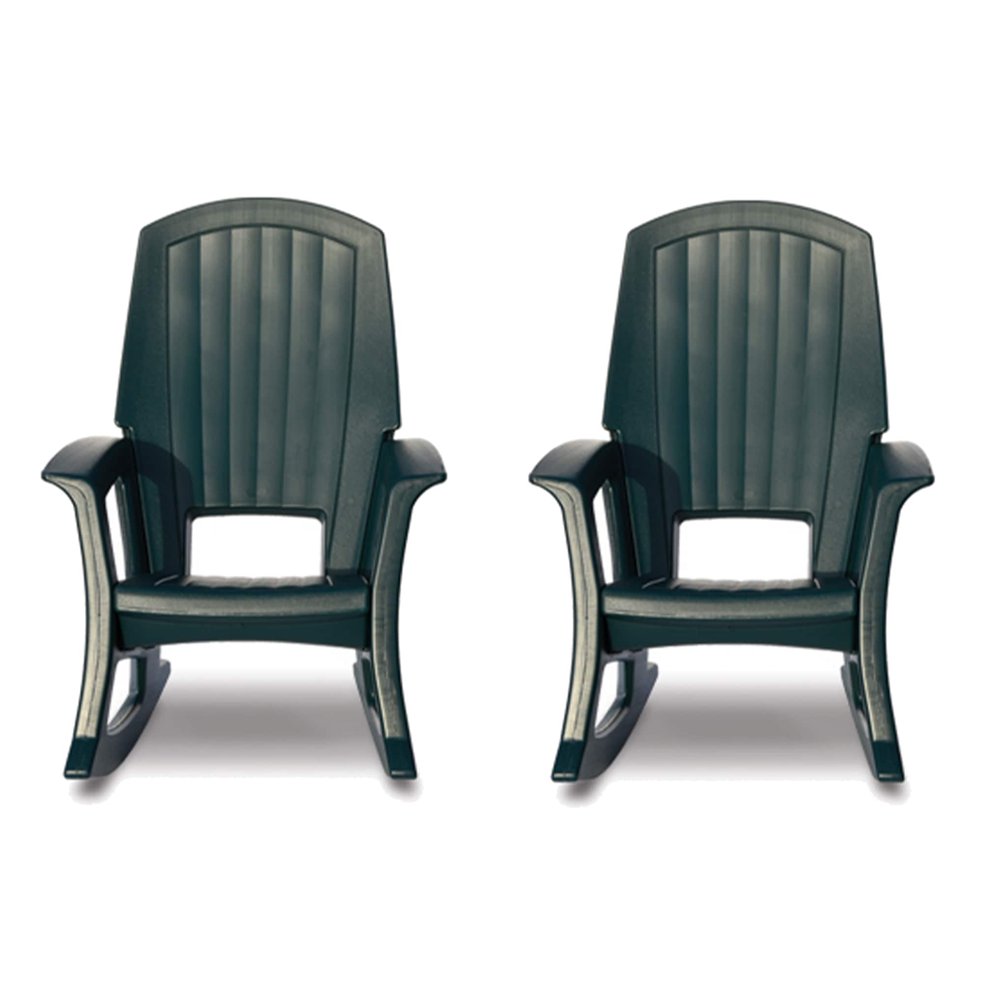 Semco - Rockaway Heavy Duty All Weather Outdoor Rocking Chair, (2 Pack) - Green