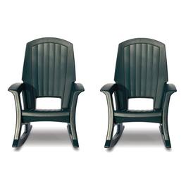 Semco - Rockaway Heavy Duty All Weather Outdoor Rocking Chair, (2 Pack) - Green