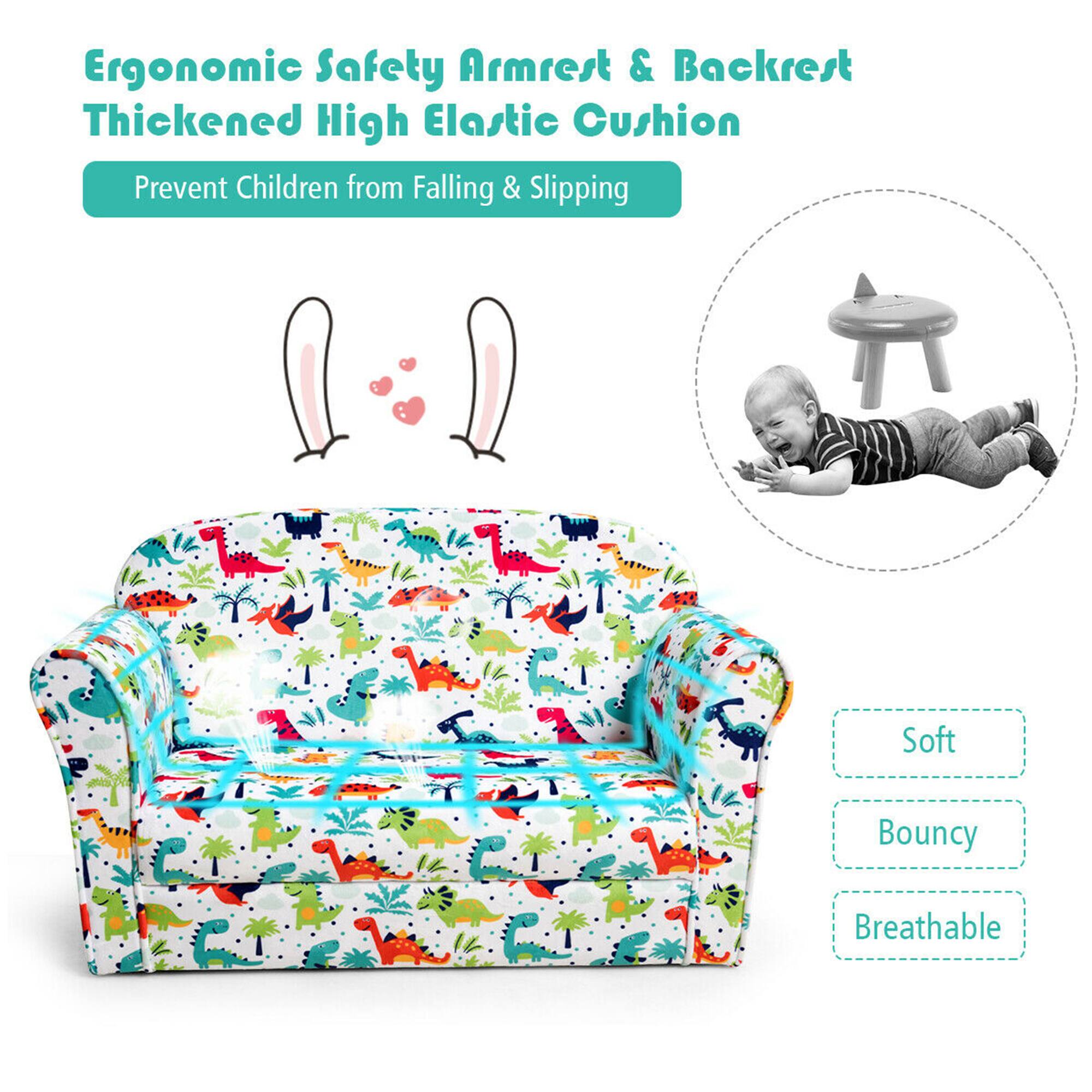Ergonomic Safety Armrest & Backrest  
Thickened High Elastic Cushion  

Prevent Children from Falling & Slipping  

Soft  
Bouncy  
Breathable