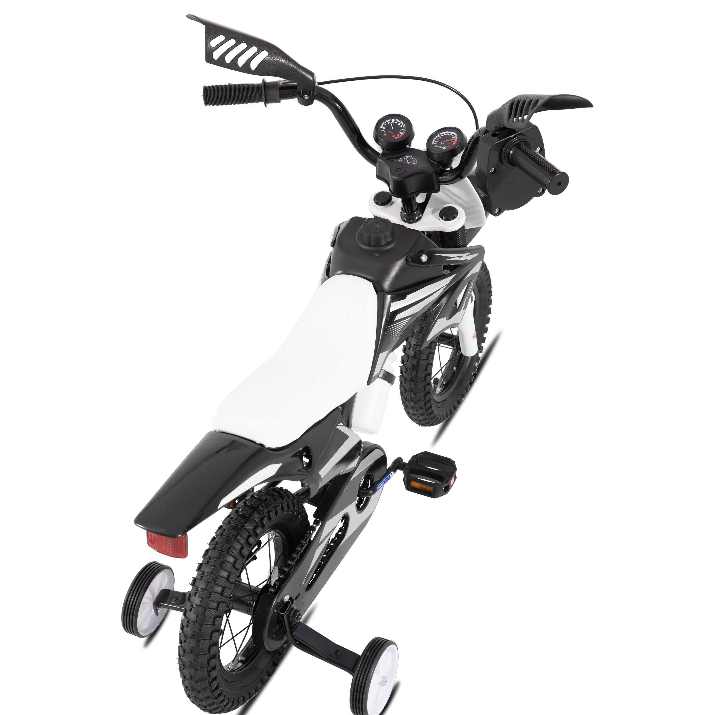 Alt View 2. JOYSTAR - JOYSTAR Thunderbolt 12" Motocross Style Kids Bike for Ages 2-4 Boys Girls, Children Bicycle with Training Wheels, Black - Black.