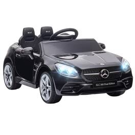 BreeBe - Aosom Mercedes SLC 300 Licensed 12V Kids Ride On Car w/ Remote, Music, Lights, Suspension, Ages 3-6 - Black