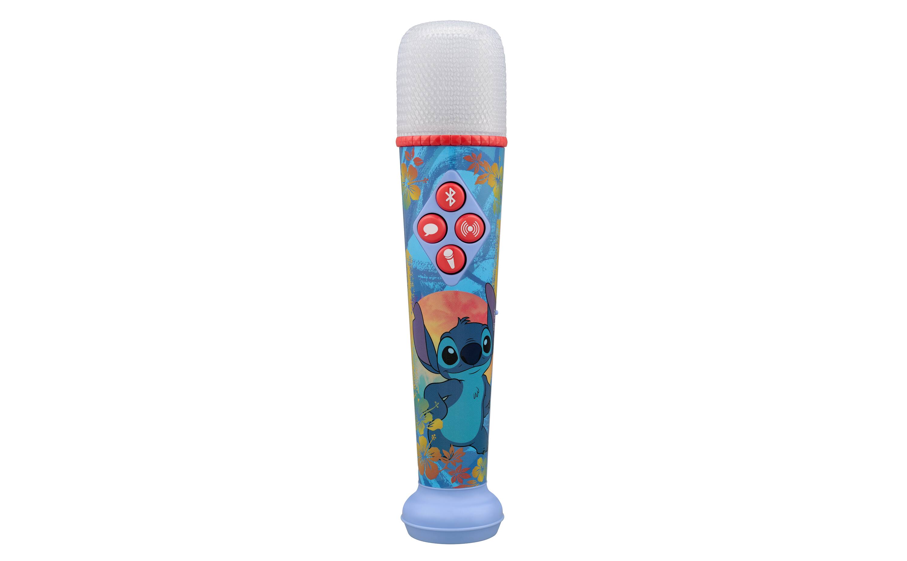 Front. eKids - eKids Disney Stitch Bluetooth Karaoke Microphone for Kids.