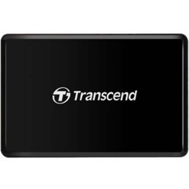 Transcend - Flash Reader - SD, microSD, CompactFlash, SDHC, SDXC, microSDHC, microSDXC, TransFlash - USB 3.1 - Black