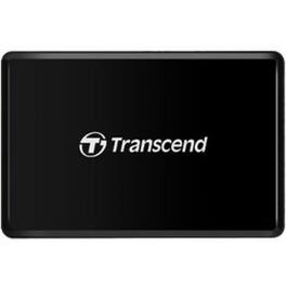Transcend - Flash Reader - SD, microSD, CompactFlash, SDHC, SDXC, microSDHC, microSDXC, TransFlash - USB 3.1 - Black