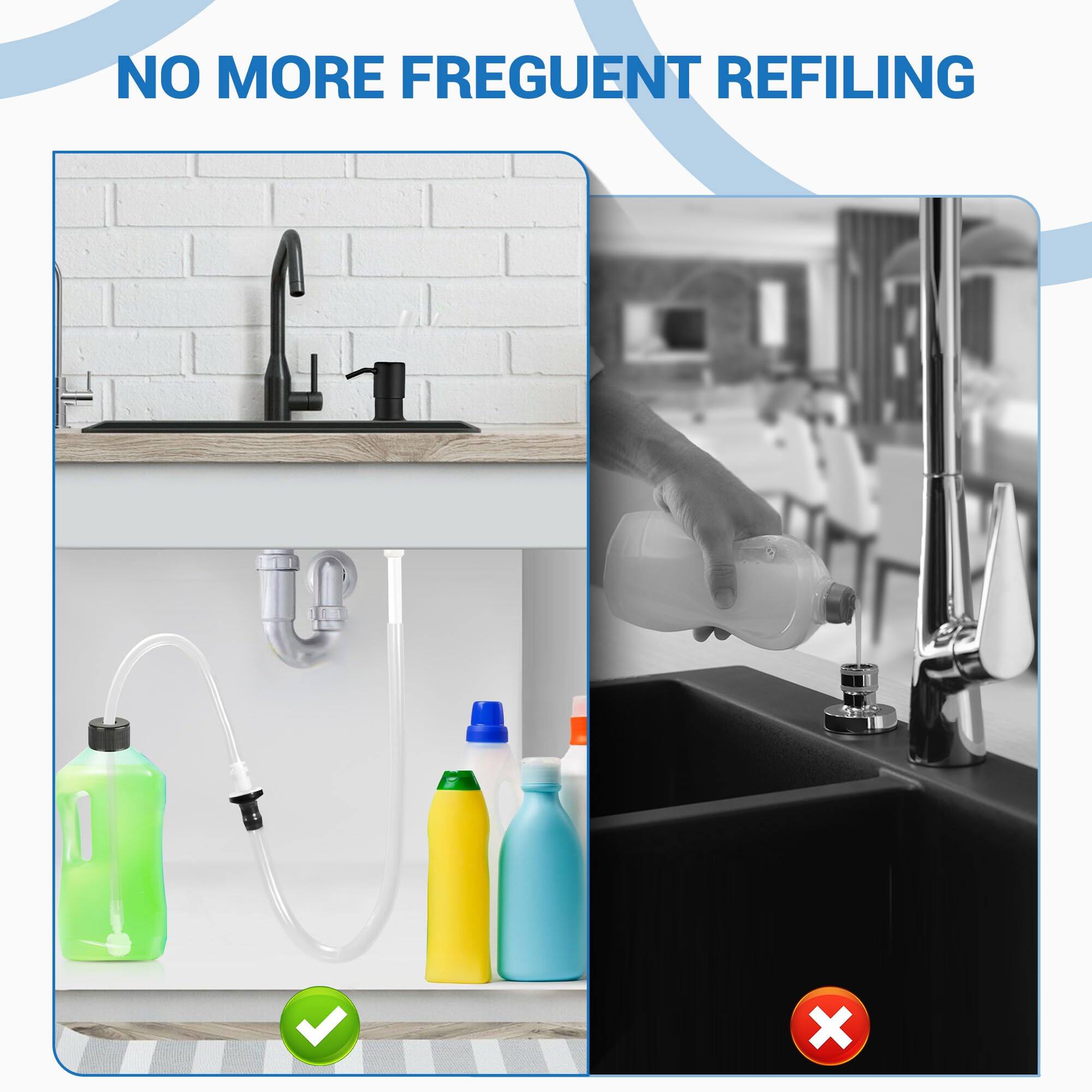Dapper Styles Sink Soap Dispenser Extension Kit Under Dish With Tube ...