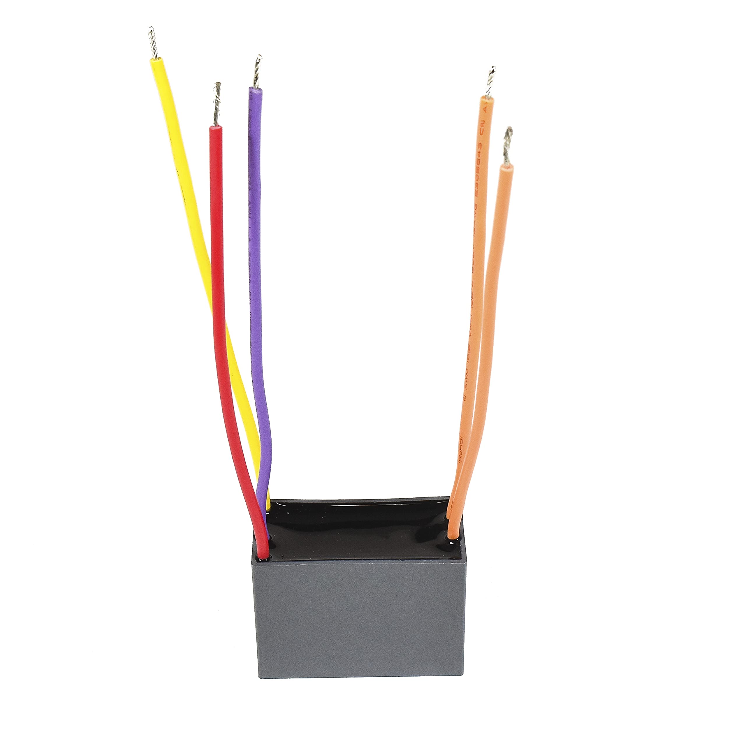 Alt View 3. HQRP - Ceiling Fan Capacitor CBB61 5 uF + 6.5 uF + 6.5 uF, 5-Wire, 250 VAC, UL Listed.