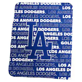 Logo Brands - Los Angeles Dodgers 50" x 60" Classic Fleece Throw Blanket - Multicolor