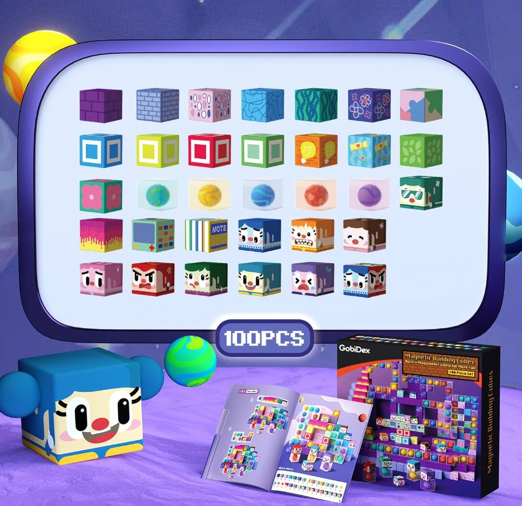 NOTE NAR 100PCS GobiDex Magnetic Building Magnets Cubes 100 Pieces 1.8 P4 Lat 2 Lubes Building Magnetic