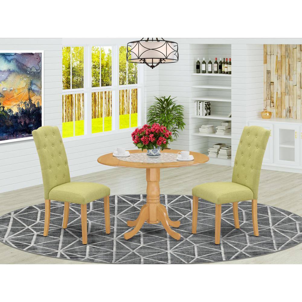 Left. East West Furniture - Dining Room Set Oak - Brown.